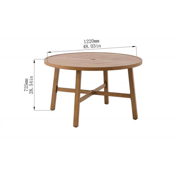 Hampton Bay Ryland Round 48 in. Metal Outdoor Dining Table Component Box of 5 Pieces Set FRS81324 STT
