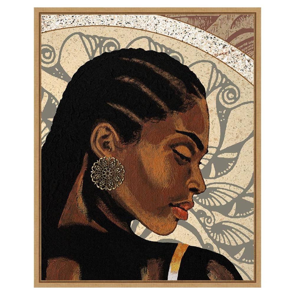 Expressions II by Alonzo Saunders Brown Floater Frame Canvas Art
