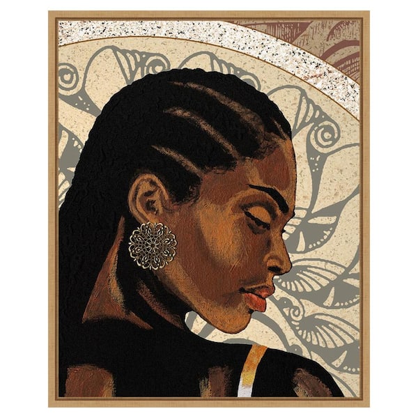 Amanti Art Expressions II by Alonzo Saunders 23 in. W x 28 in. H. Canvas Wall Art Print Framed in Brown