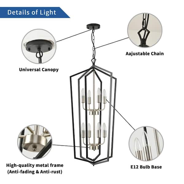 Magic Home 8-Light Lantern Tiered Island Hall Foyer Hanging