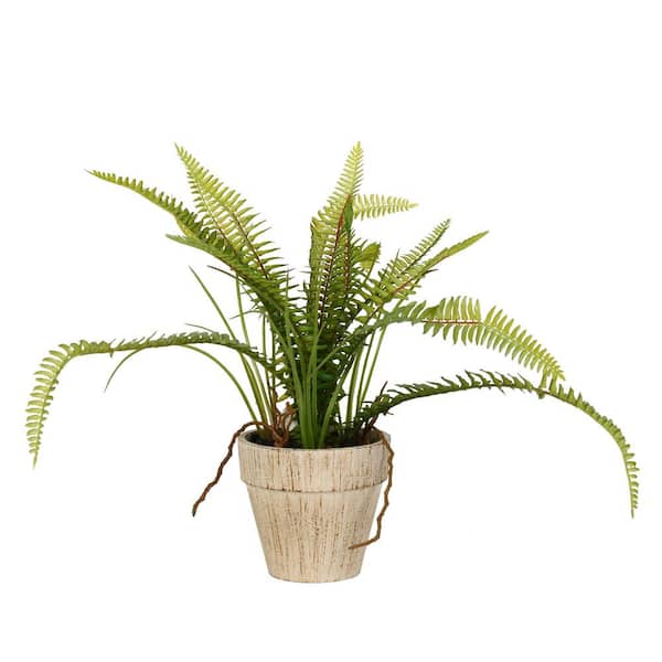 12 in. in Green Artificial Fern Bush