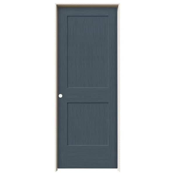 JELD-WEN 32 in. x 80 in. Monroe Denim Stain Right-Hand Solid Core Molded Composite MDF Single Prehung Interior Door