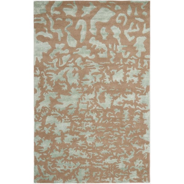 SAFAVIEH Soho Taupe/Light Blue 5 ft. x 8 ft. Area Rug