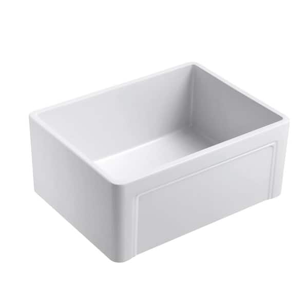 Olde London Farmhouse Fireclay 24 in. Single Bowl Kitchen Sink with Grid with Grid and Strainer Olde London Farmhouse Fireclay 24 in. Single Bowl Kitchen Sink with Grid with Grid and Strainer