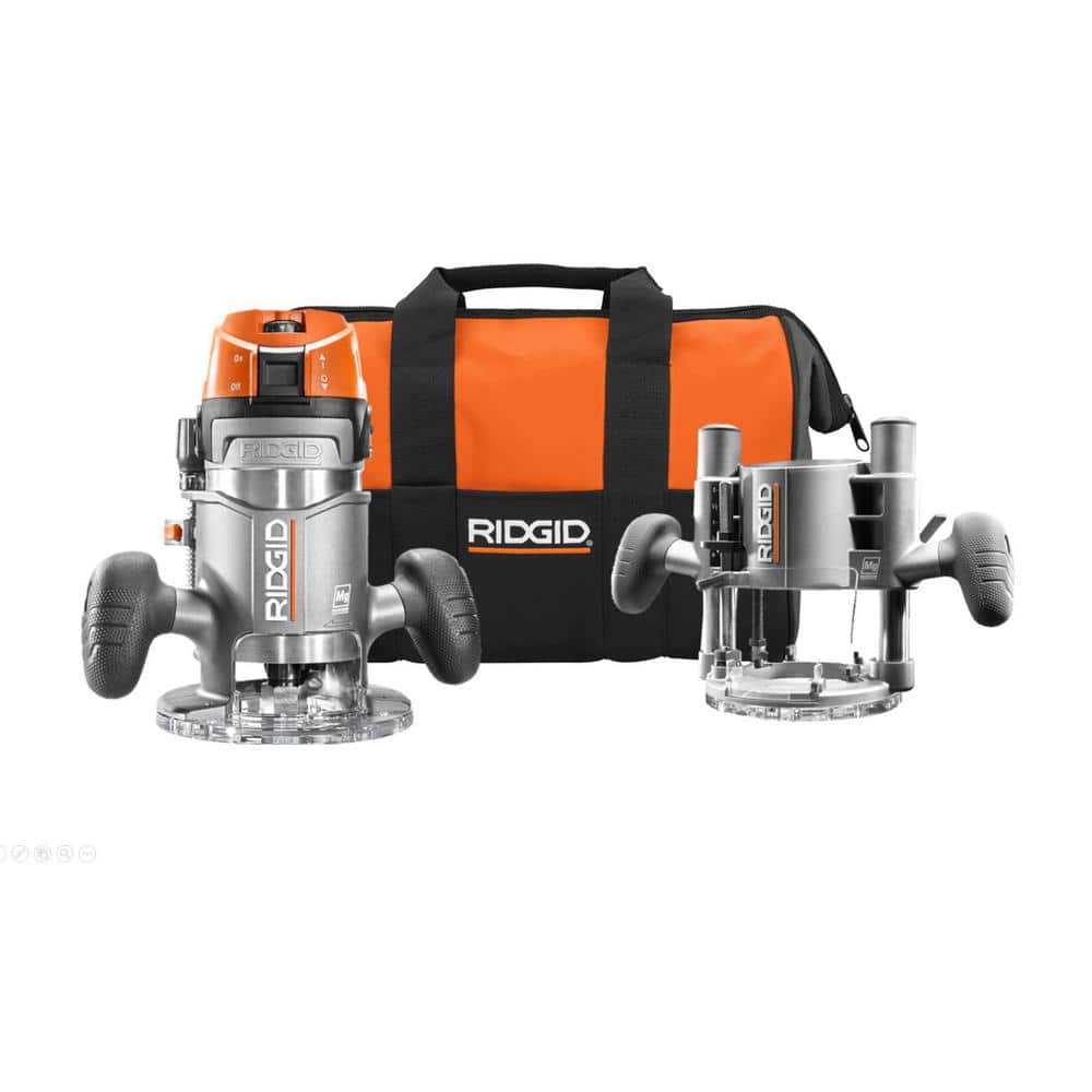 RIDGID 11 Amp 2 HP 1/2 in. Heavy-Duty Fixed and Plunge Base Corded