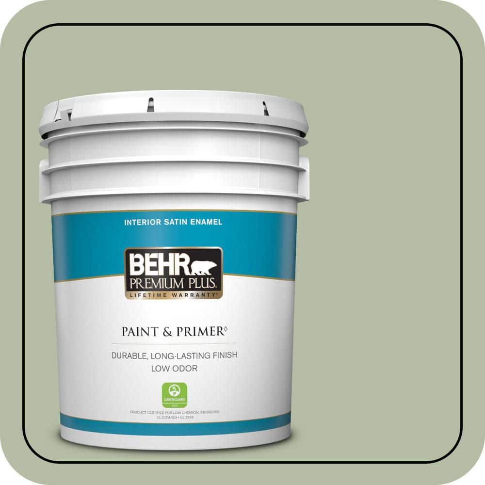 5 gal. #ICC-105 Dried Chervil Satin Enamel Low Odor Interior Paint & Primer price history on PriceWatchPro