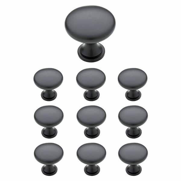 Liberty - 10-Pack Garrett 1-1/4 in. (32 mm) Classic Matte Black Round Cabinet Knobs