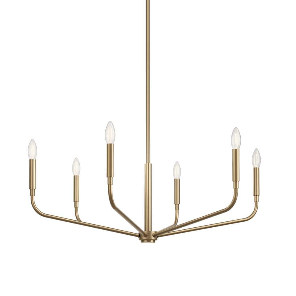 Madden 32" Gold and Bronze Candle Chandelier Light