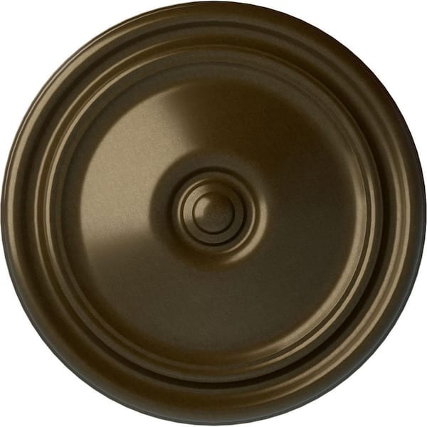 Ekena Millwork 12" x 1-3/4" Reece Urethane Ceiling Medallion (Fits Canopies upto 2-3/8"), Brass