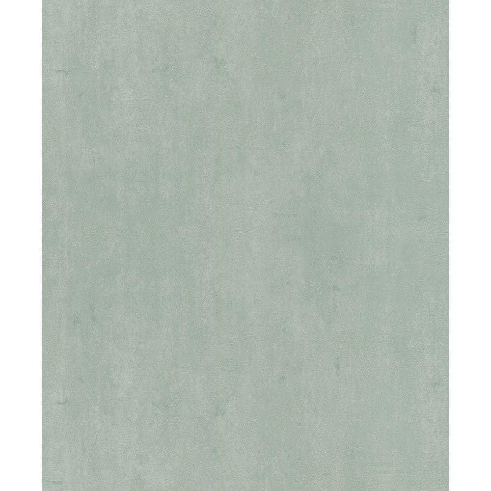 Smooth Concrete Effect Light Green Matte Finish Vinyl on Non-Woven Non-Past