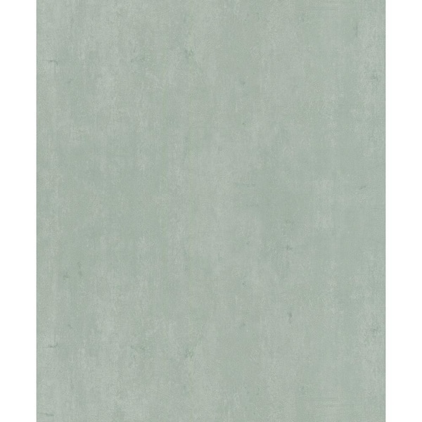 Unbranded Smooth Concrete Effect Light Green Matte Finish Vinyl on Non-Woven Non-Pasted Wallpaper Roll