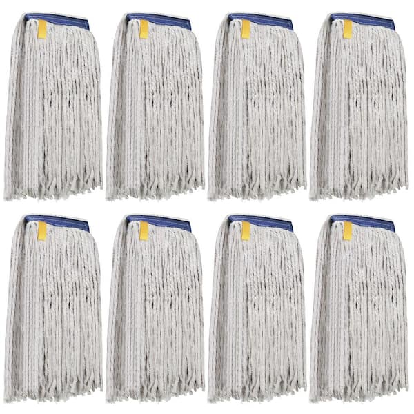 1.25 in. Cut End String Mop Cotton Mop Head Refill 16 oz. Natural (8-Pack)