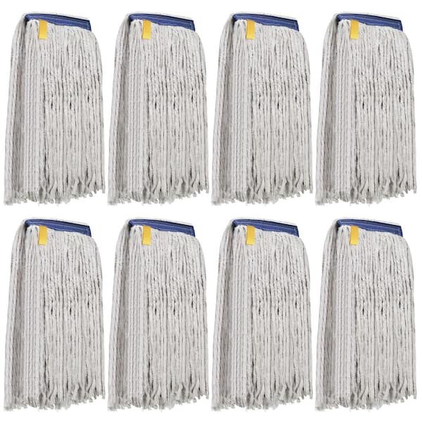 Kleen Handler 1 25 In Cut End String Mop Cotton Mop Head Refill 16 Oz Natural 8 Pack Khes