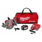 M18 FUEL 18V 7-1/4 in. Lithium-Ion Cordless Rear Handle Circular Saw Kit with 12.0 Ah Battery and Rapid Charger