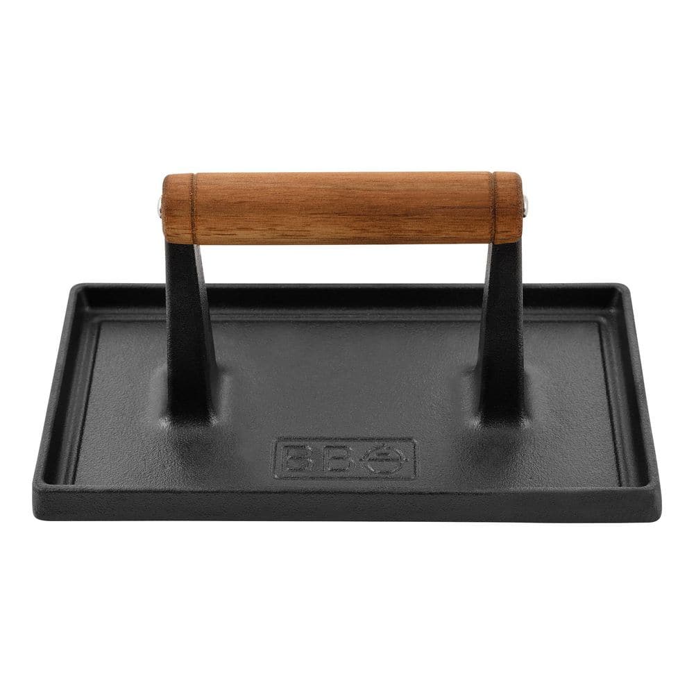 BBQ 9 in. Cast Iron Grills Press