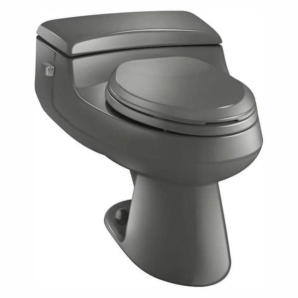 KOHLER San Raphael Comfort Height 1-Piece 1.0 GPF Single Flush Elongated Toilet in Thunder Grey, Seat Included