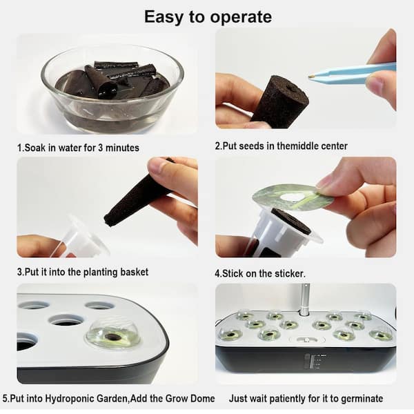 N/A 30-Pack Hydroponic Replacement Kit w/ Growth Sponges, Planting