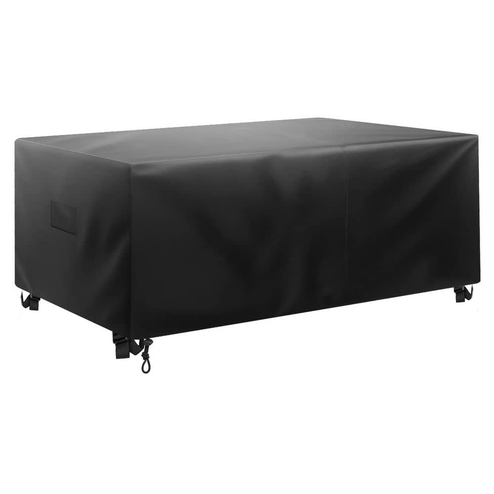 420D Heavy Duty Waterproof Patio Furniture Cover, Rectangular Outdoor Table & Chairs Cover, 74 x 47 x 28 in., Black price history on PriceWatchPro