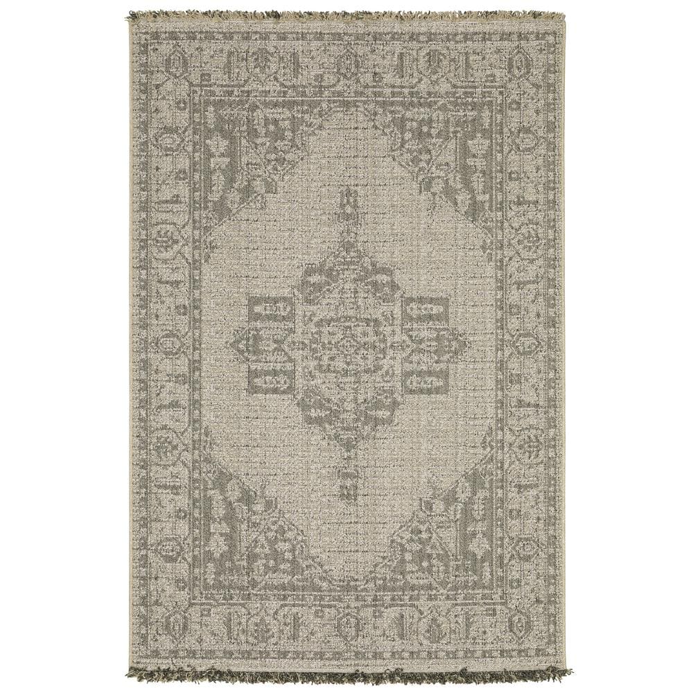 Gables Beige 10 ft. x 13 ft. Oriental Medallion Polypropylene Indoor/Outdoor Area Rug price history on PriceWatchPro