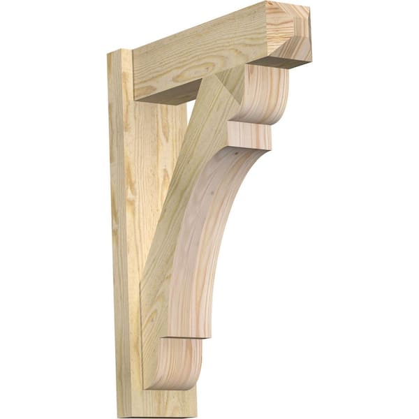 Ekena Millwork 6 in. x 28 in. x 20 in. Douglas Fir Olympic Craftsman Rough Sawn Outlooker