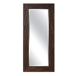 Oshawa 71 in. H x 31.5 in. W Rectangular Wood Brown Mirror