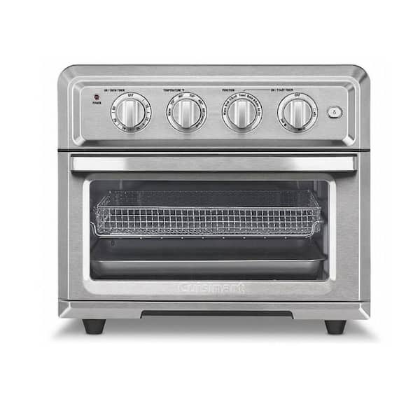 1800 W 6-Slice Brushed Silver Toaster Oven and Air Fryer