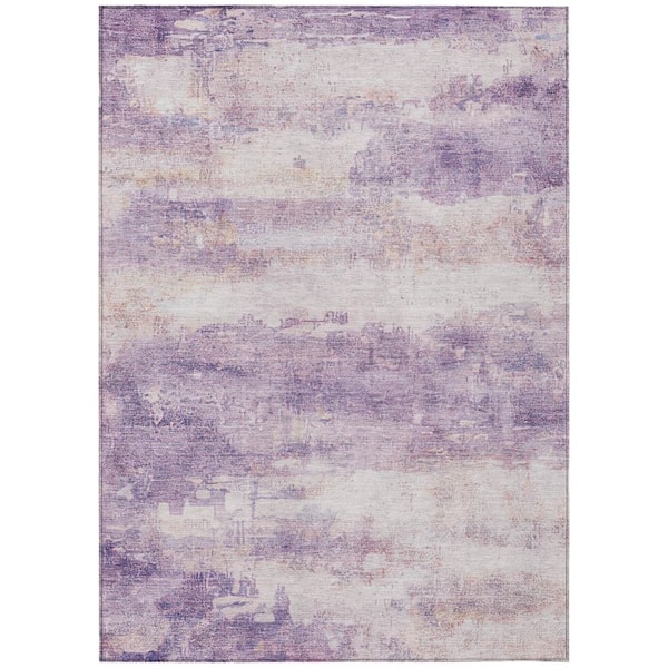 Chantille Machine Washable Indoor/Outdoor Abstract ACN2873 Lavender 3 ft. x 5 ft. Area Rug