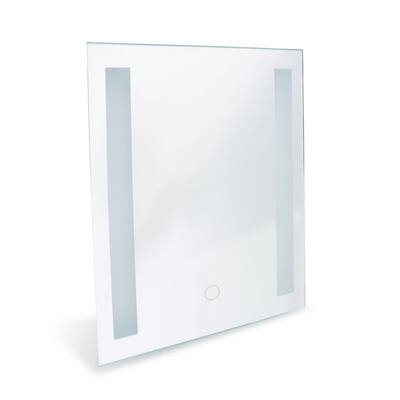 Catella 12 in. x 16 in. LED Wall Mounted Backlit Vanity Bathroom LED Mirror With Touch On/Off Dimmer Function