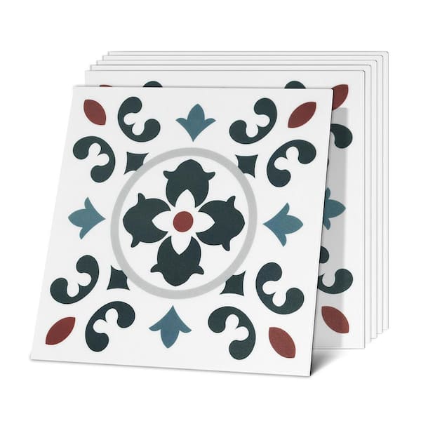 12 in. x 12 in. Vinyl Peel and Stick Backsplash, Wall Tile, Easy to Install, Multi-Colored (12 sq. ft. / 12-Pack)