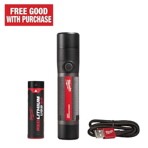 800 Lumens LED USB Rechargeable HP Fixed Focus Flashlight