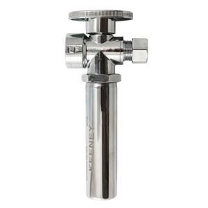 thumbnail image 2 of Keeney 1/2-in PEX X 3/8-in Compression Brass Quarter Turn Stop Straight 2 of 10