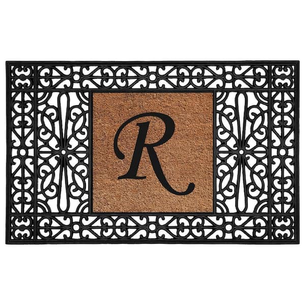 Duchess 30 in. x 48 in. R Monogrammed Door Mat