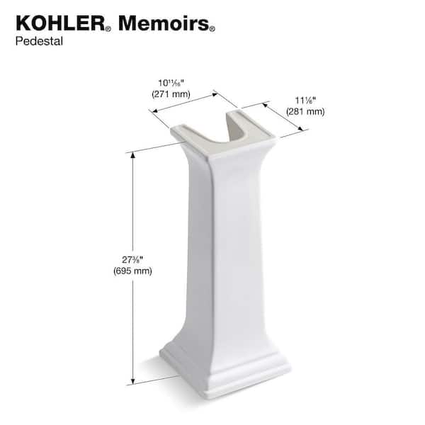 KOHLER Memoirs Ceramic Lavatory Pedestal in White K-R2267-0