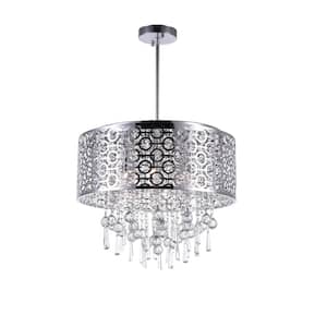 Galant 5 Light Drum Shade Chandelier With Chrome Finish