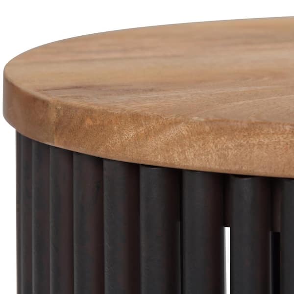 Simpli Home Demy Industrial 18 in. Wide Metal and Wood