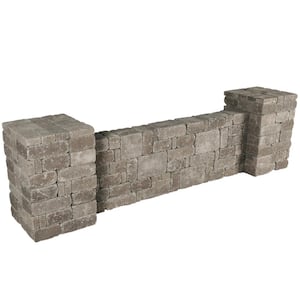 RumbleStone 94.5 in. x 26 in. x 26 in. Column/Wall Kit in Greystone