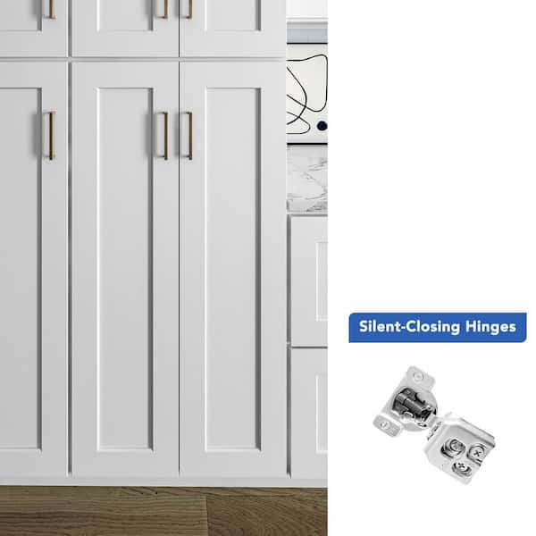 24 in. W x 24 in. D x 51 in. H Ready to Assemble Solid Wood Shaker Pantry Kitchen Cabinet in Oak