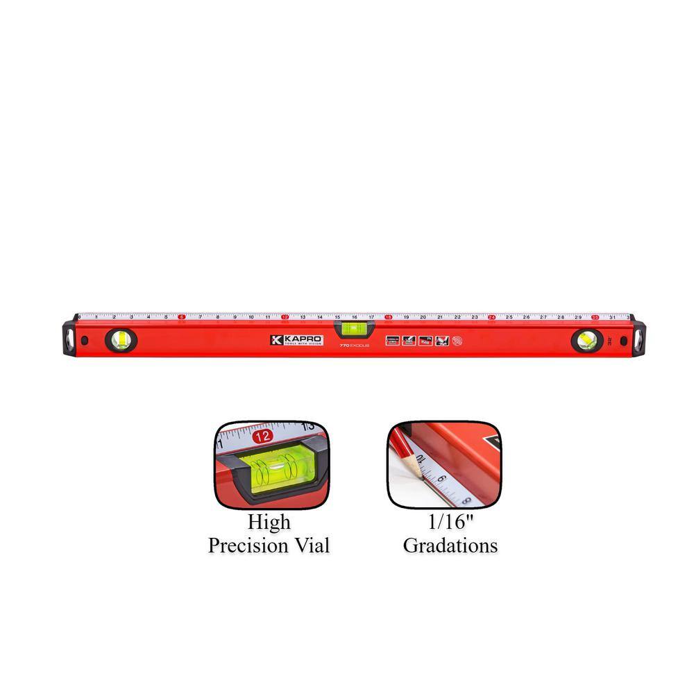 UPC 739632722096 product image for Kapro 32 in. Exodus Professional Box Level with 45 Vial and Ruler | upcitemdb.com