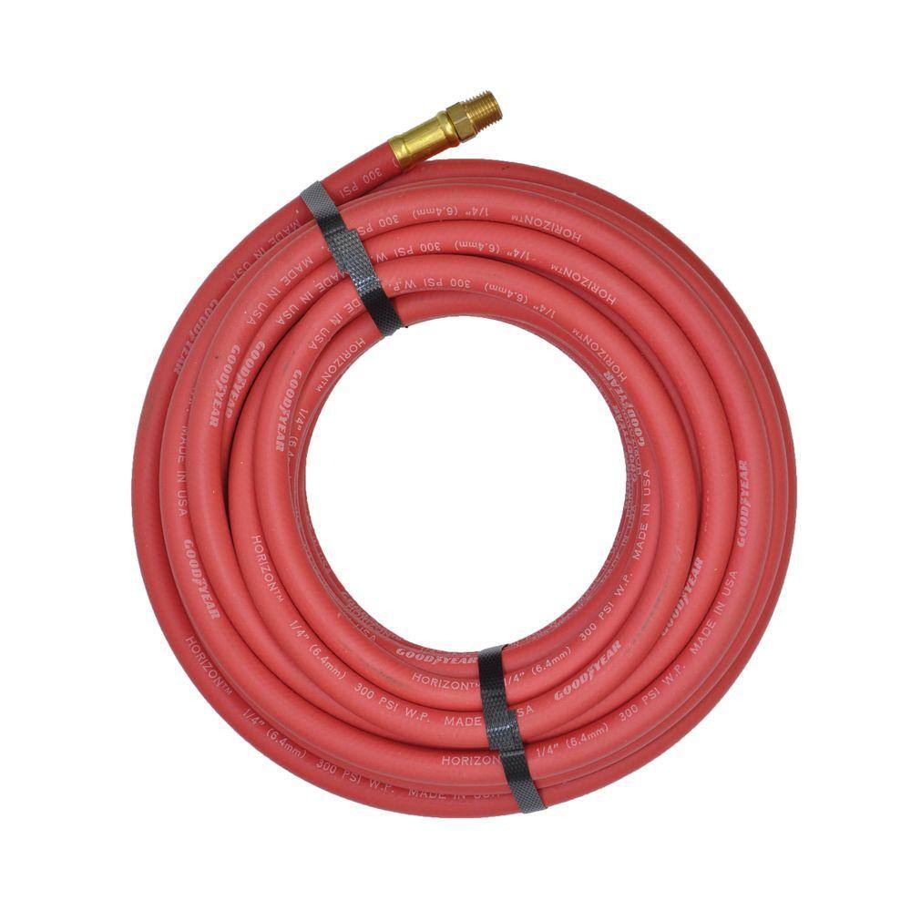 Continental 1/4 in. x 50 ft. Red Rubber Frontier Male x Male Fittings