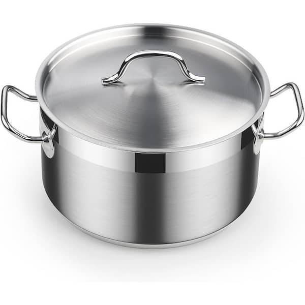 Professional 6 qt. 18/10 Stainless Steel Stockpot, Compatible with All Stovetops, Silver