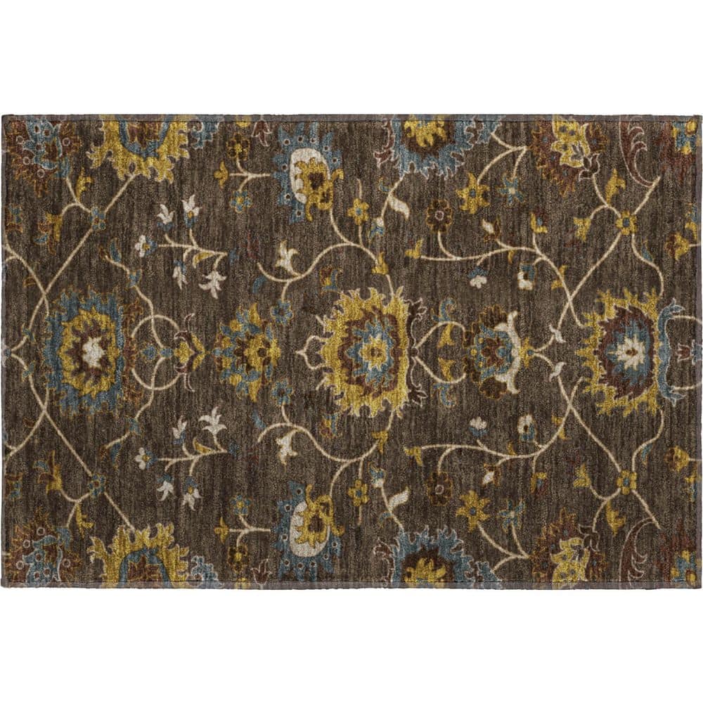 Mayfield Premium Machine Washable Abstract AMF2290 Chocolate 3 ft. x 4 ft. Area Rug price history on PriceWatchPro