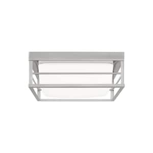 Dearborn 10 in. Brushed Nickel Small LED Flush Mount