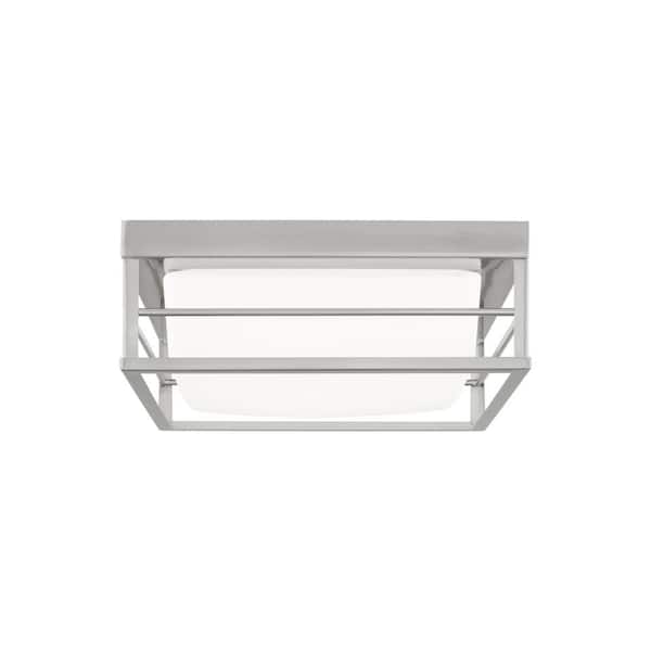 Generation Lighting Dearborn 10 in. Brushed Nickel Small LED Flush Mount