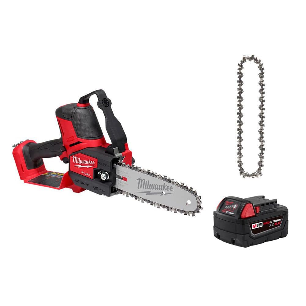 M18 FUEL 18V Lithium-Ion Brushless Battery 8 in. HATCHET Mini Chainsaw w/ M18 5.0 Ah Battery, 8 in. Replacement Chain price history on PriceWatchPro