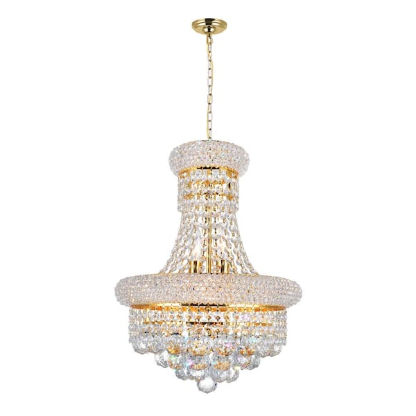 Empire 6 Light Chandelier With Gold Finish