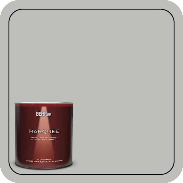 BEHR MARQUEE 1 qt. #PPU24-17 Hailstorm Gray Matte Interior Paint & Primer