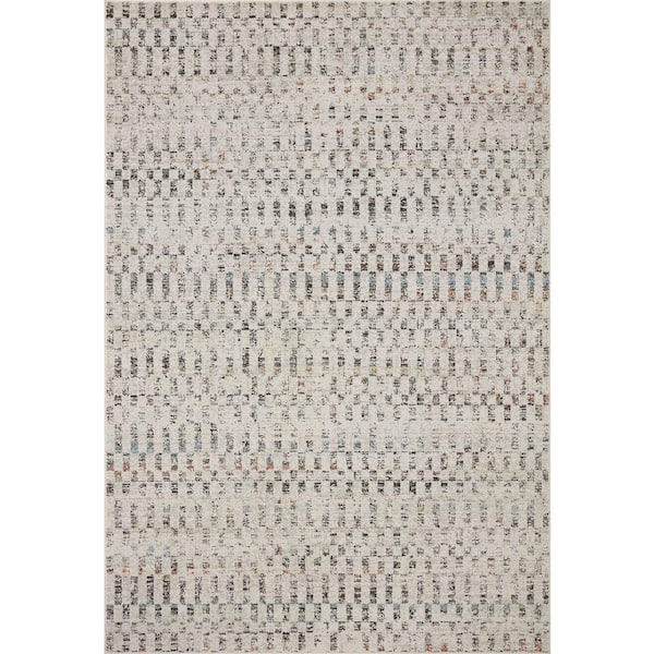 LOLOI II Kamala Grey/Multi 2 ft. 7 in. x 8 ft.  Transitional Runner Rug