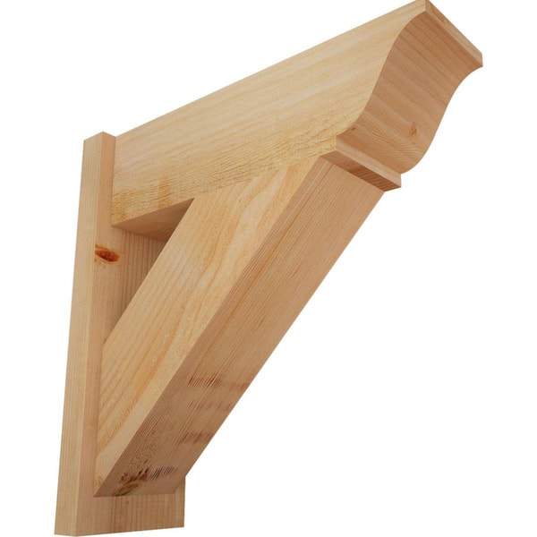 Ekena Millwork 8 in. x 24 in. x 24 in. Traditional Rough Sawn Douglas Fir Outlooker