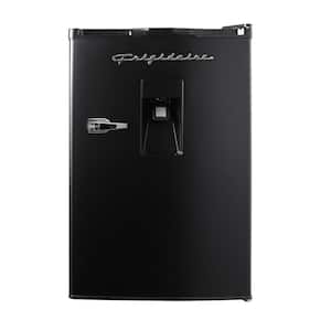 21.7 in. 4.5 cu. ft Retro Mini Refrigerator in Black with Built-in Water Dispenser