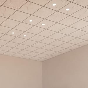 2 ft. x 2 ft. Sandrift White Fineline Edge Lay-In Ceiling Tile, pallet of 224 (896. sq. ft.)